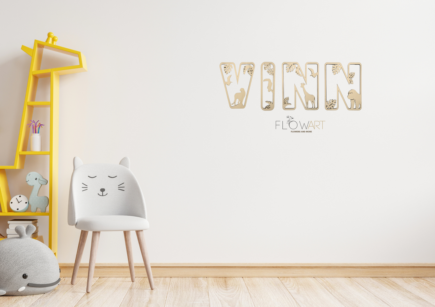 Houten muurletters | Jungle (prijs per letter)