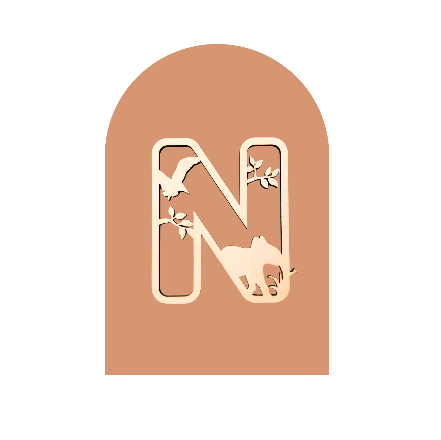 Houten muurletters | Olifant (Prijs per letter)