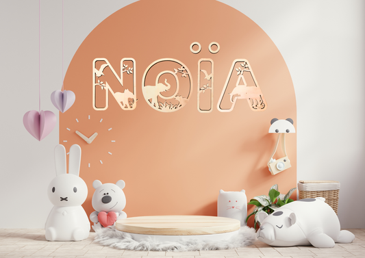 Houten muurletters | Olifant  (Prijs per letter)