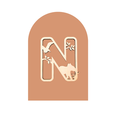 Houten muurletters | Olifant  (Prijs per letter)